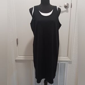 GAP Black Racer back Dress Size L EUC